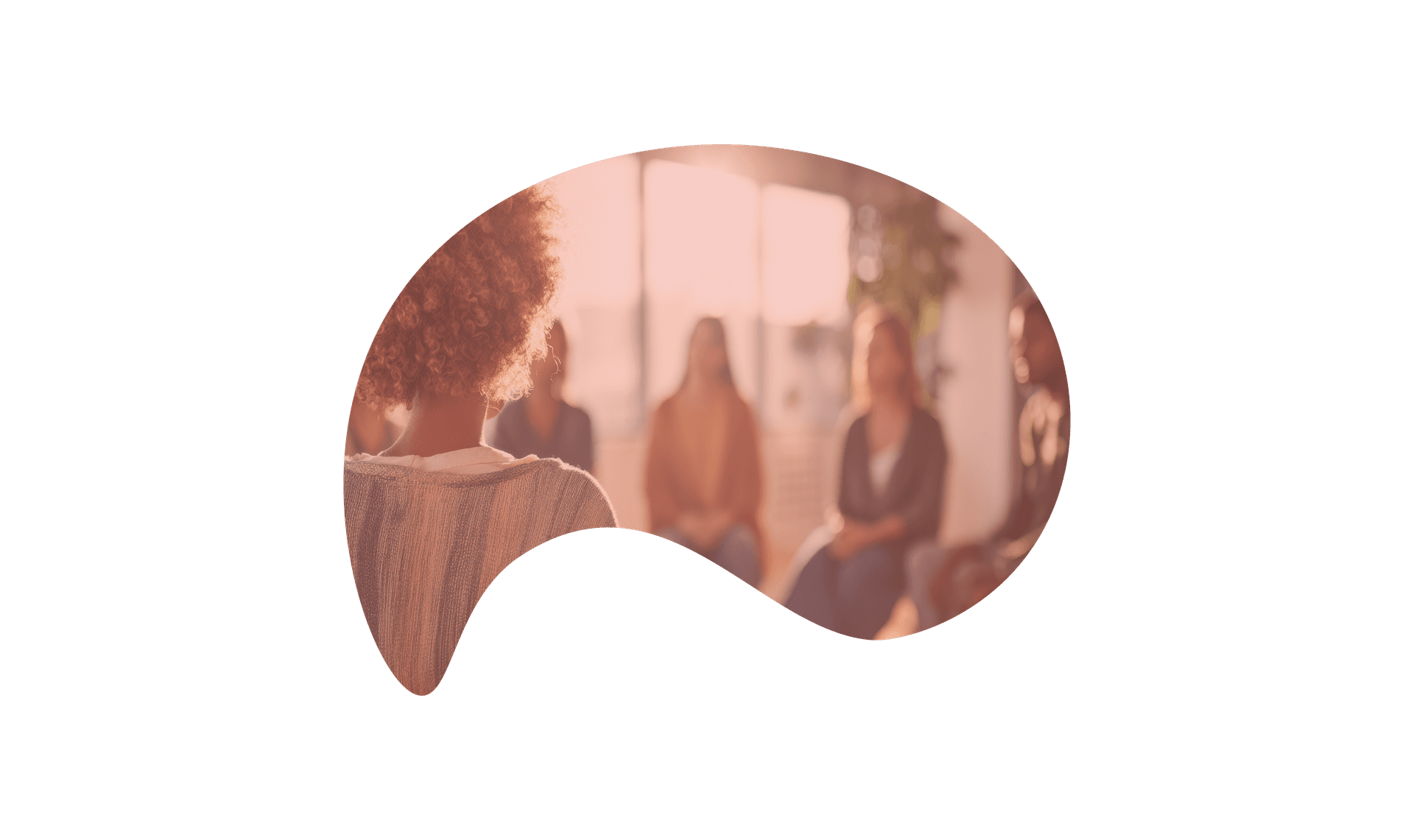Group therapy session with people supporting each other